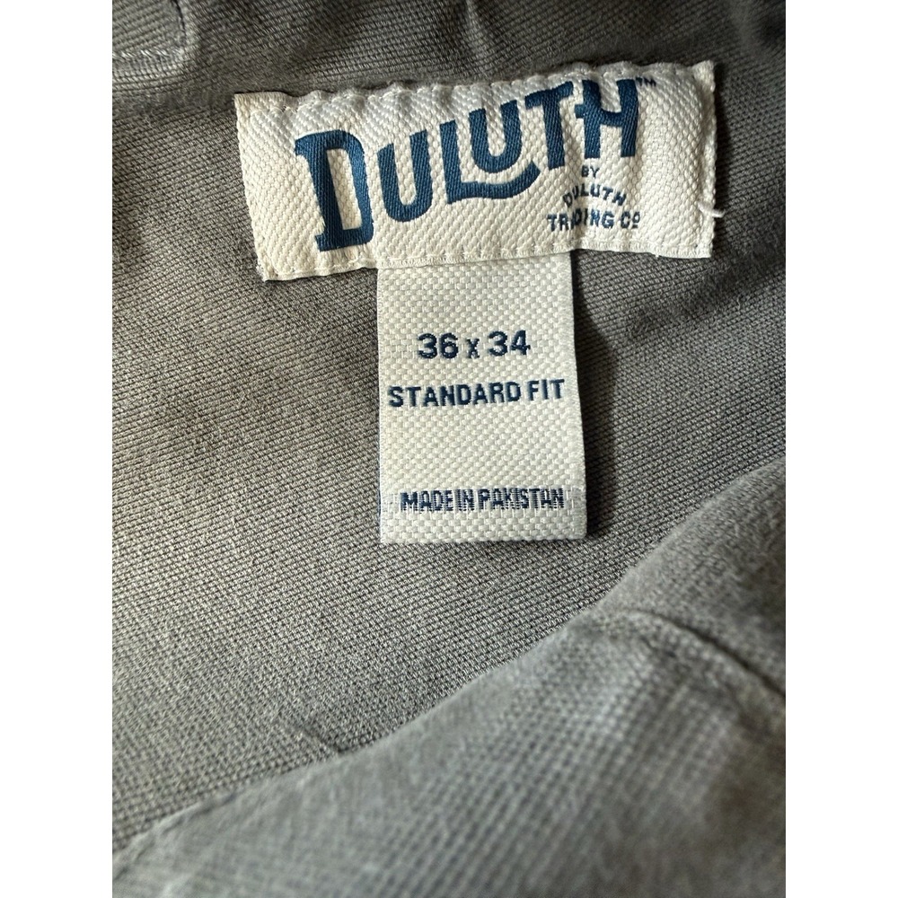 Duluth Trading Flex Fire Hose Cargo Pants Mens 36x34 Olive Green Workwear Util - Picture 4 of 12